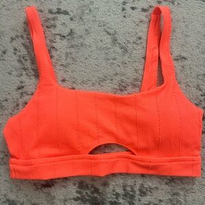 Aerie Bright Orange Swim Top
